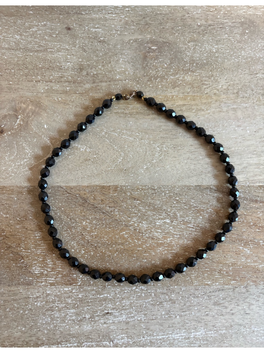 Black Faceted Bead Necklace - Women's Jewelry